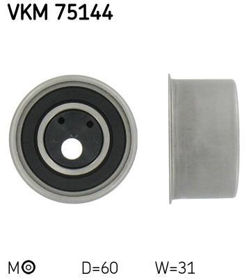 Galet tendeur de courroie de distribution (Galet tendeur de courroie crantée) SKF ref. VKM 75144